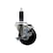 Service Caster 3.5'' Soft Rubber Swivel 1-1/8'' Expanding Stem Caster with Brake SCC-EX20S3514-SRS-TLB-118 - alternate 1